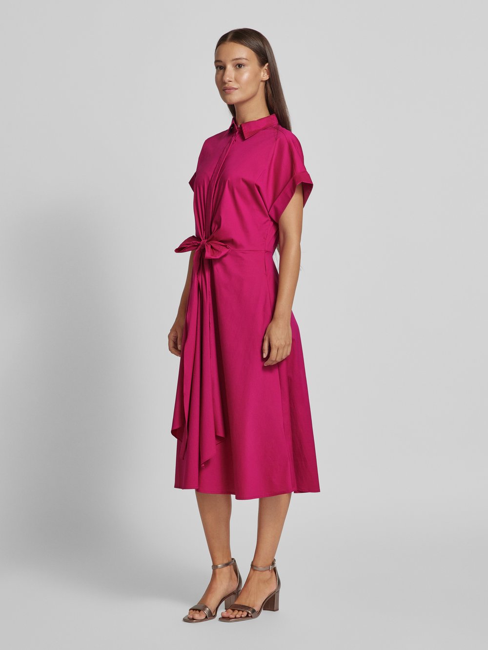 

Платье миди с завязкой, модель 'HAKAN' Lauren Ralph Lauren, фуксия