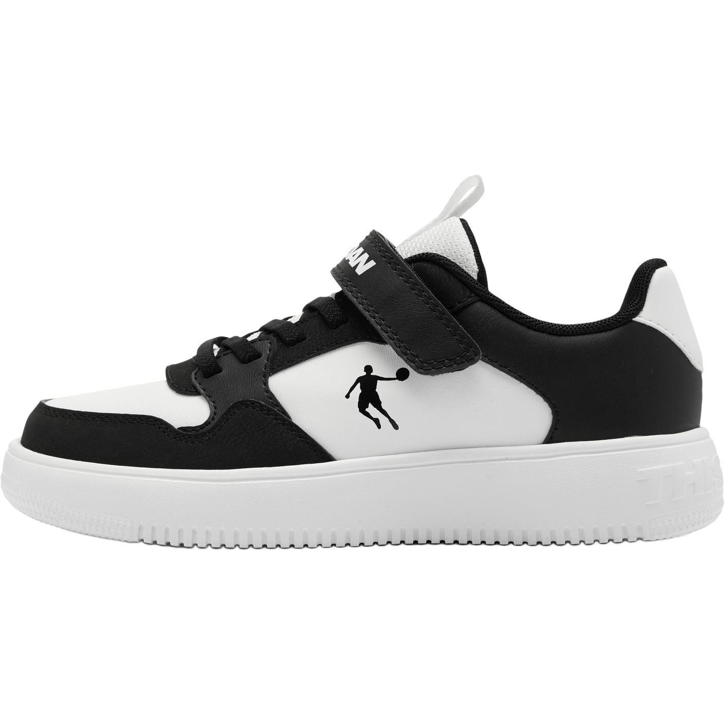 

Детские противоскользящие износостойкие низкие кроссовки для скейтбординга QIAODAN, черный/белый