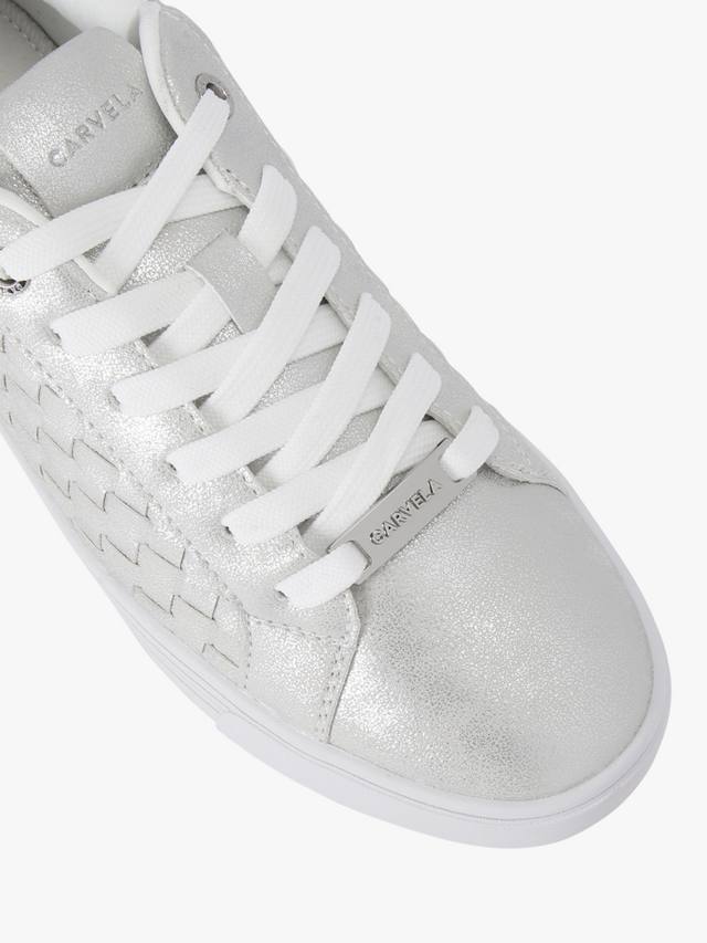 Металлические кроссовки daze weave Carvela, серебряный — фото 4