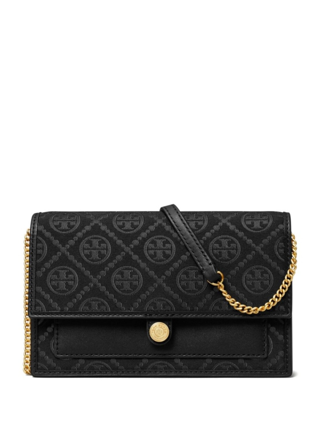 

Tory Burch жаккардовая сумка на плечо с монограммой T Monogram, черный
