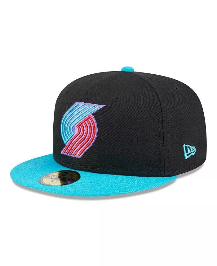 

Мужская черно-бирюзовая кепка Portland Trail Blazers Arcade Scheme 59FIFTY New Era, черный
