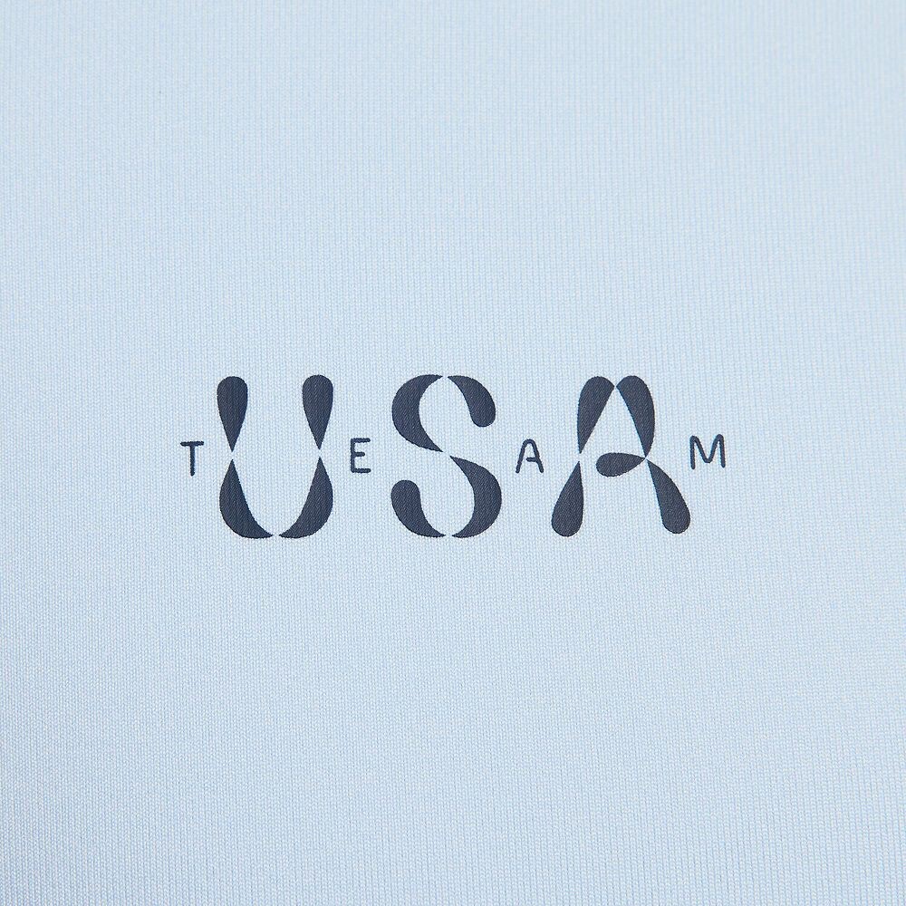 Мужская рубашка-поло Nike Light Blue Team USA Tour Performance, цвет Usa Light — фото 4