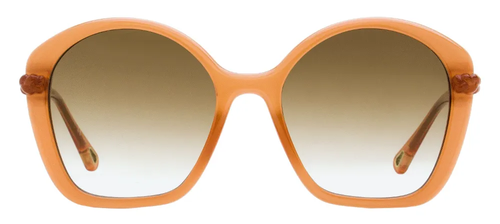

Большие солнцезащитные очки с плетеными деталями Chloé Eyewear, оранжевый