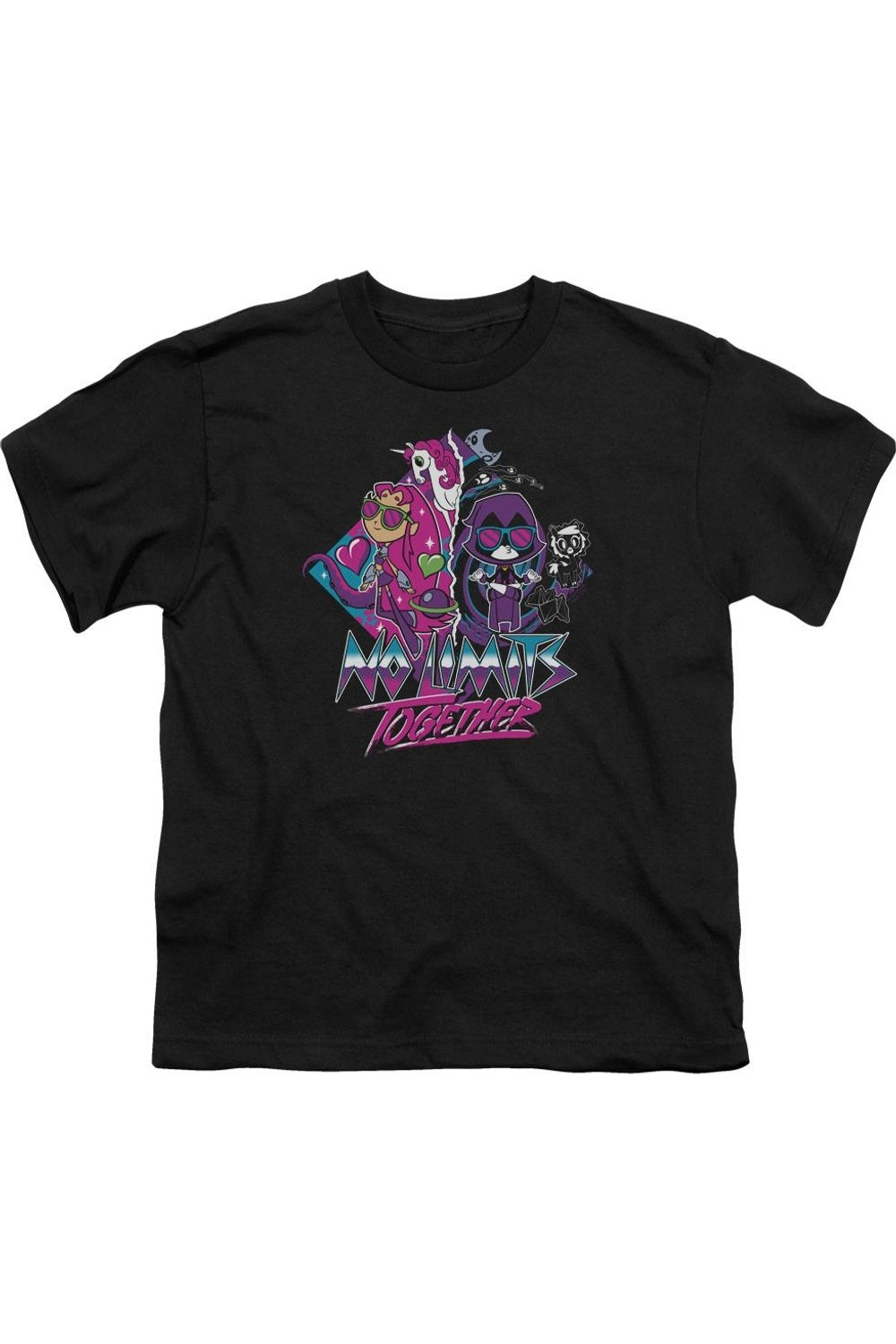 

Футболка с коротким рукавом Teen Titans Go To The Movies No Limits для детей Gildan, черный