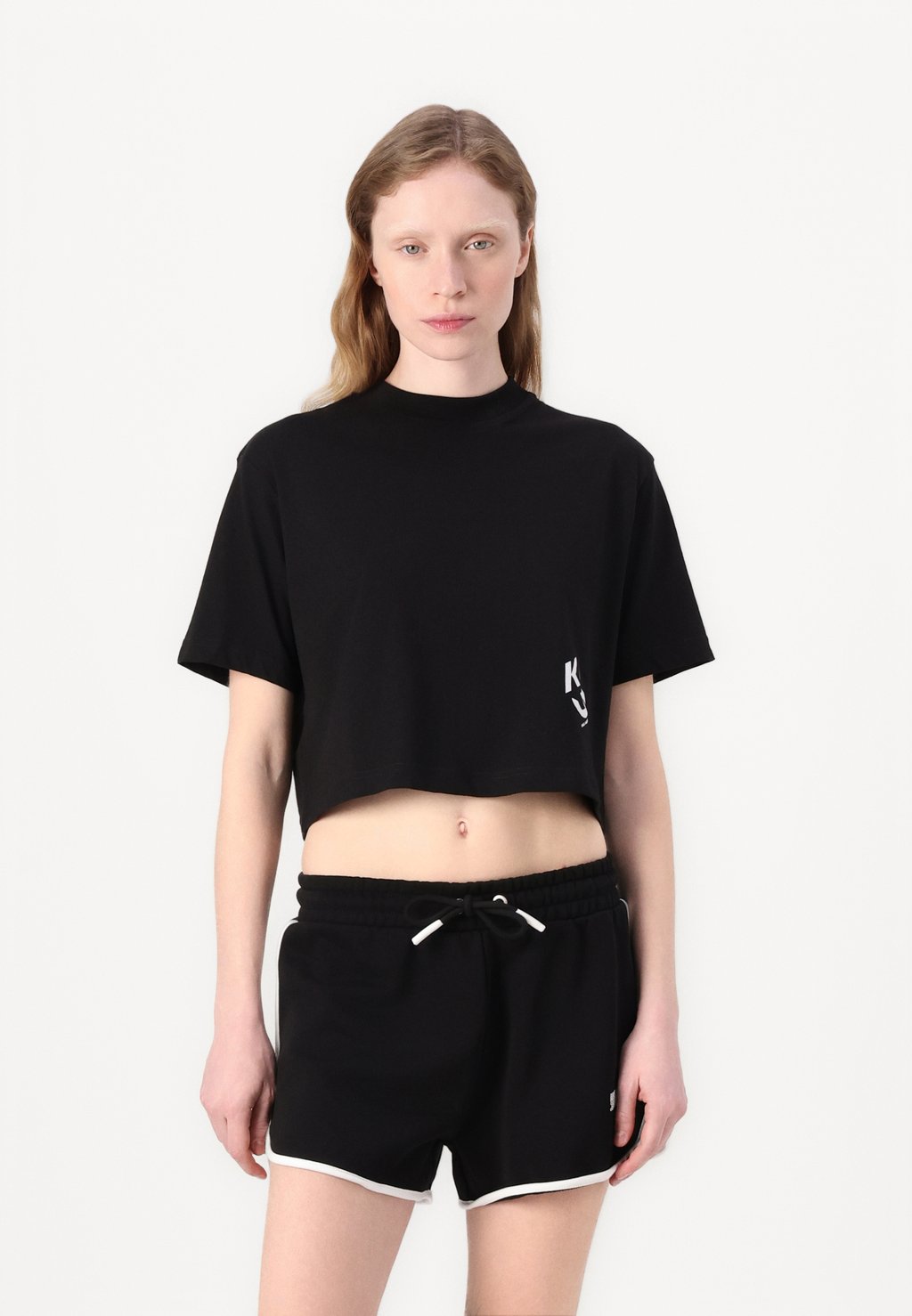 

Базовая футболка CROPPED MONOGRAM TEE Karl Lagerfeld Jeans, черный