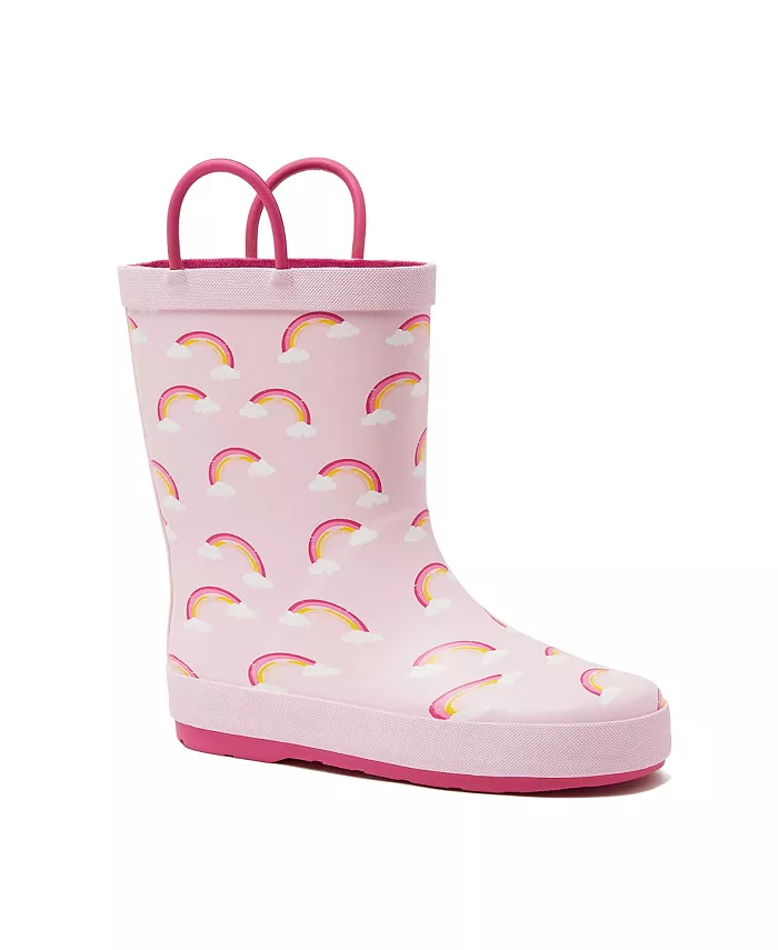 

Детские резиновые сапоги Pull On Splash для дождливой погоды Lands' End, розовый