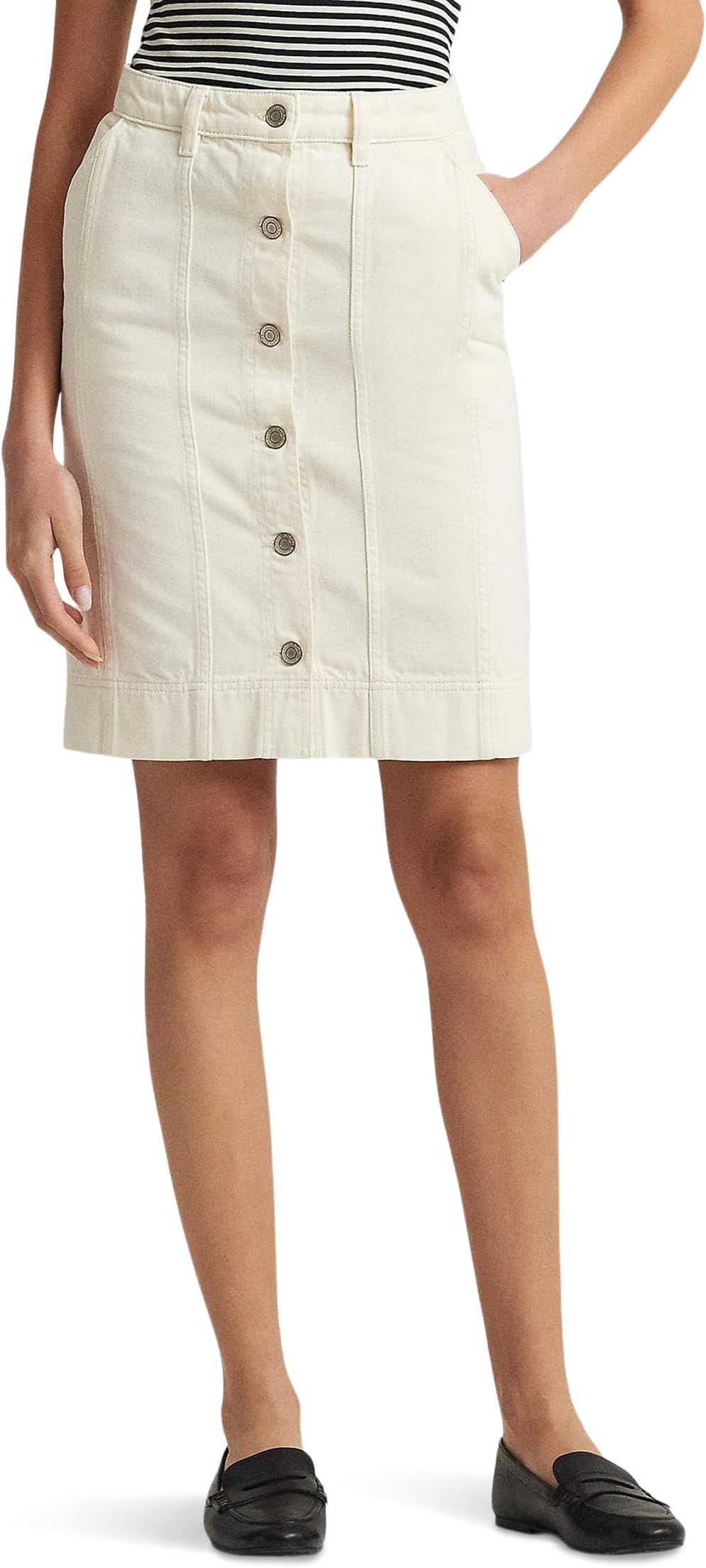 

Юбка Lauren Ralph Lauren Denim Pencil Mini Skirt, цвет Mascarpone Cream Wash