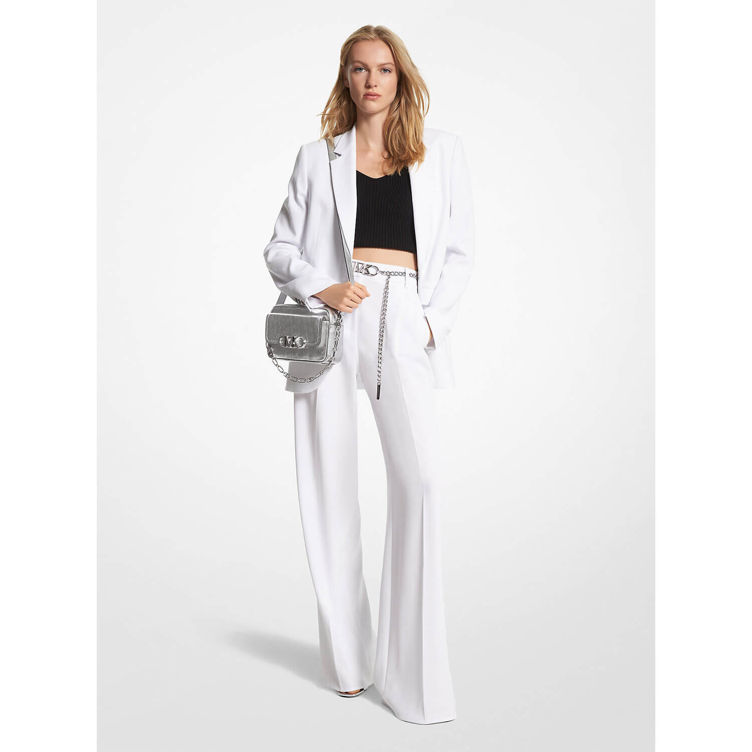 

Блейзер Michael Michael Kors Crepe Boyfriend, белый