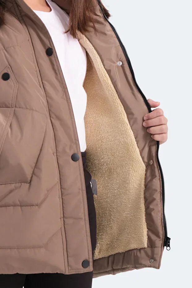 Детское пальто для девочек ветрозащитное Slazenger, Beige — фото 3