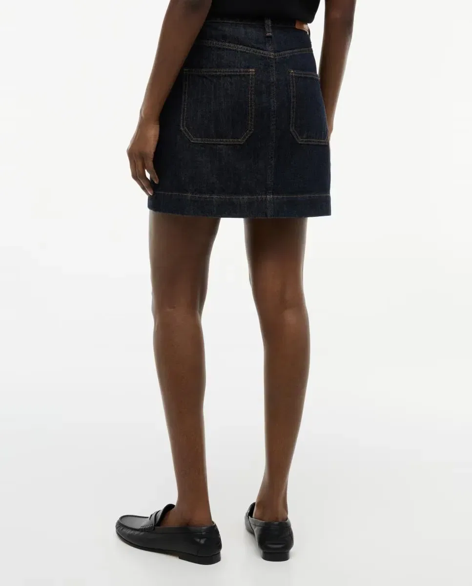 Женская прямая мини-юбка из денима Tommy Hilfiger, Azul — фото 4