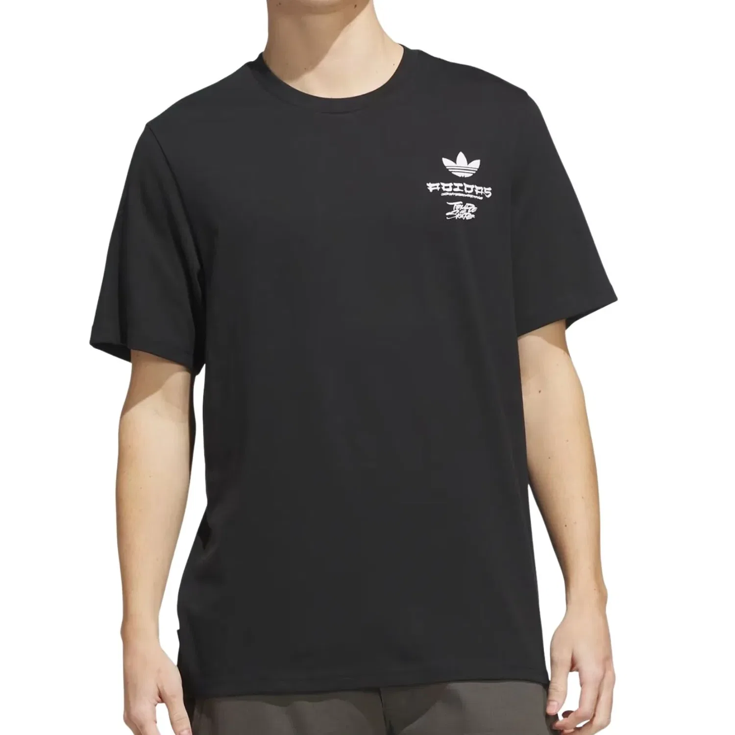 Мужская футболка для скейтбординга Skateboarding x Temple of Skate Crane T-Shirt Asia Sizing 'Black' adidas, черный — фото 3
