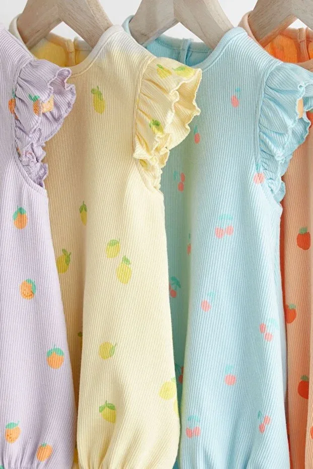 Детский комбинезон-боди с принтом Pastel Fruit Pattern Next Baby, Multicolor — фото 3