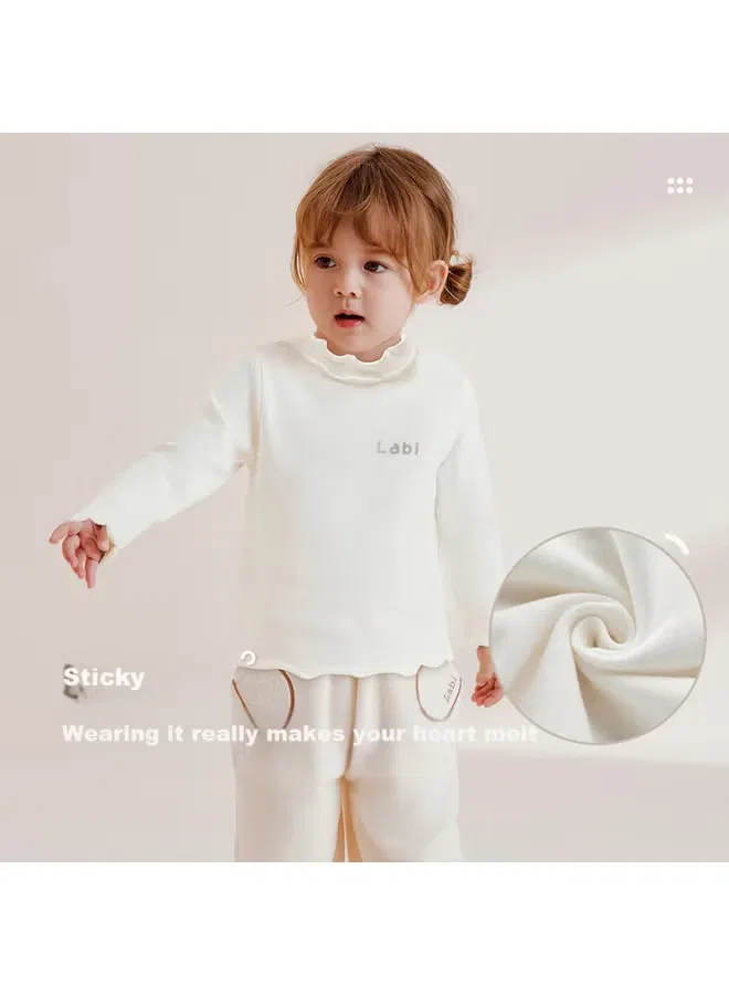 Лонгслив с кружевом и высоким воротом Labi Baby, серый