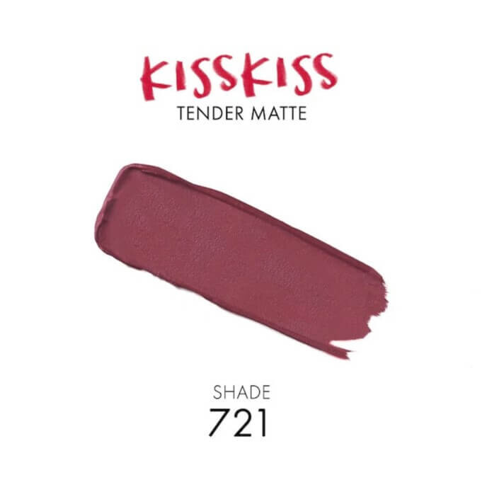 Губная помада Guerlain KissKiss Tender Matte, темно-розовый — фото 3
