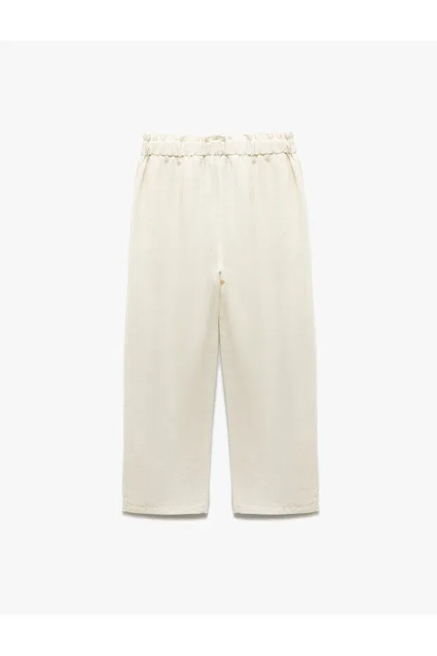 Детские брюки для девочек прямого кроя Basics Koton, White — фото 2