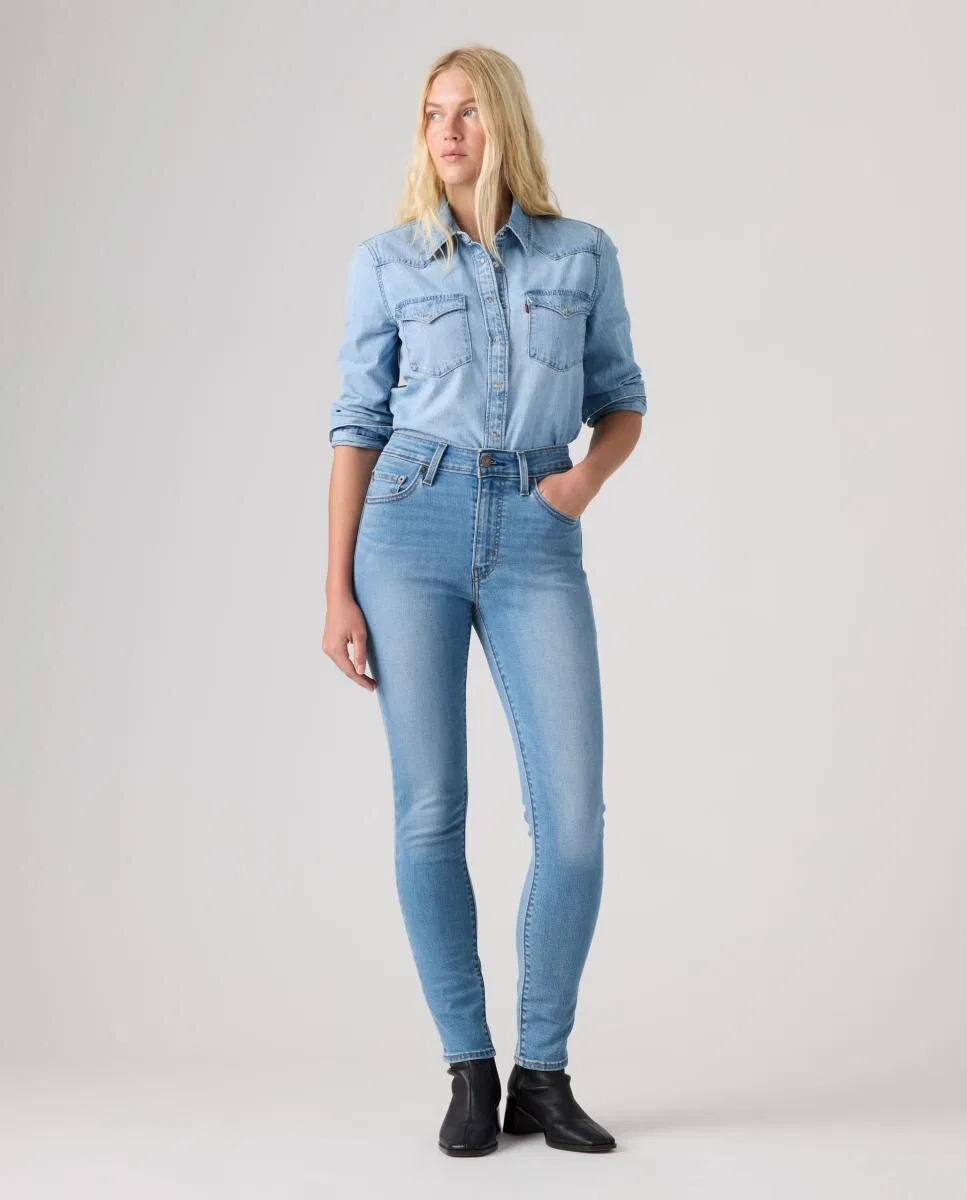 Женское узкие джинсы, Vaquero Pitillo 721 High Rise Skinny Tiro Alto, Levi's, синий — фото 4