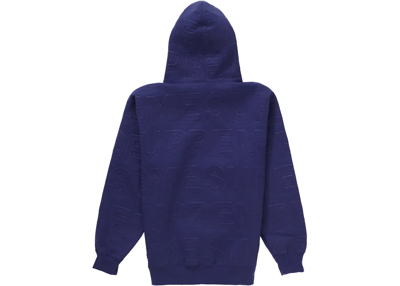 Мужская худи с принтом Supreme Embossed Logos Supreme, Washed Navy — фото 2