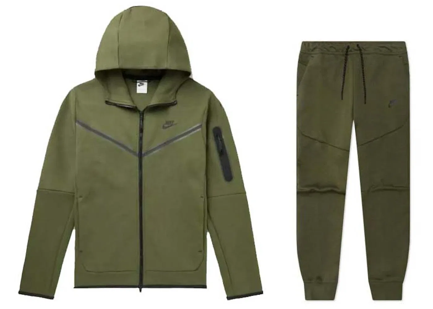 Мужской комплект из футера Full Zip Hoodie & Joggers Set Nike, Rough Green/Black