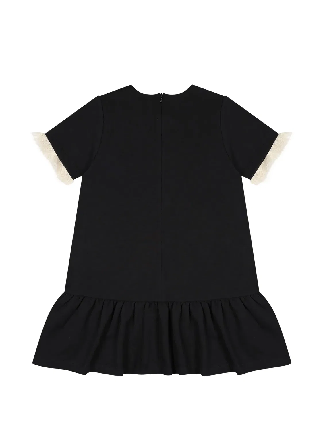 Платье с оборками и искусственным мехом Aigner Kids, черный — фото 2