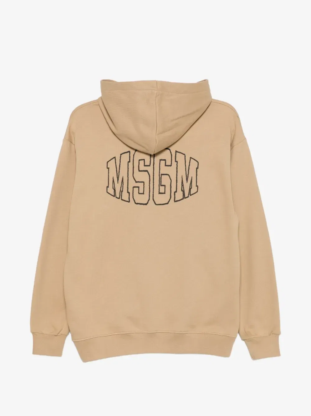 Худи из хлопка с логотипом MSGM Kids, бежевый — фото 2