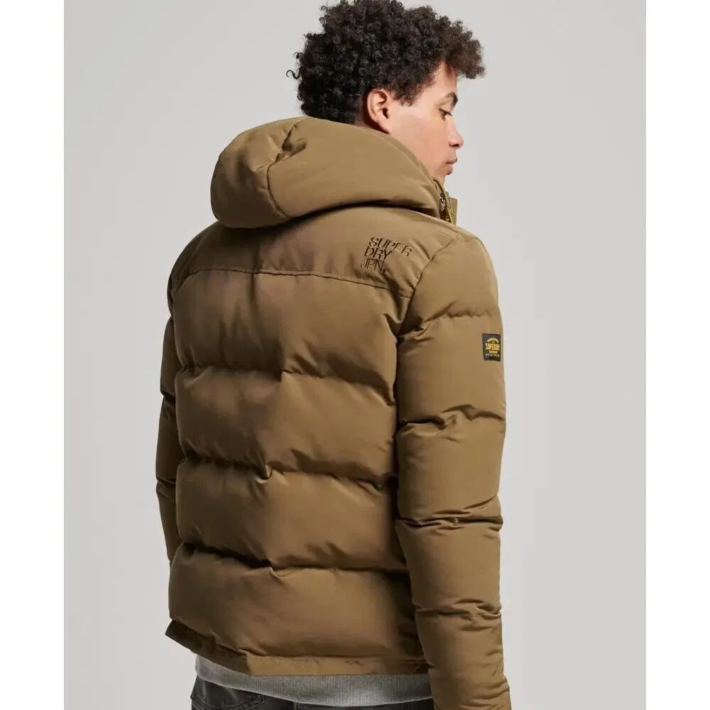 Мужская утепленная куртка с капюшоном Superdry Everest, Grun Khaki — фото 4
