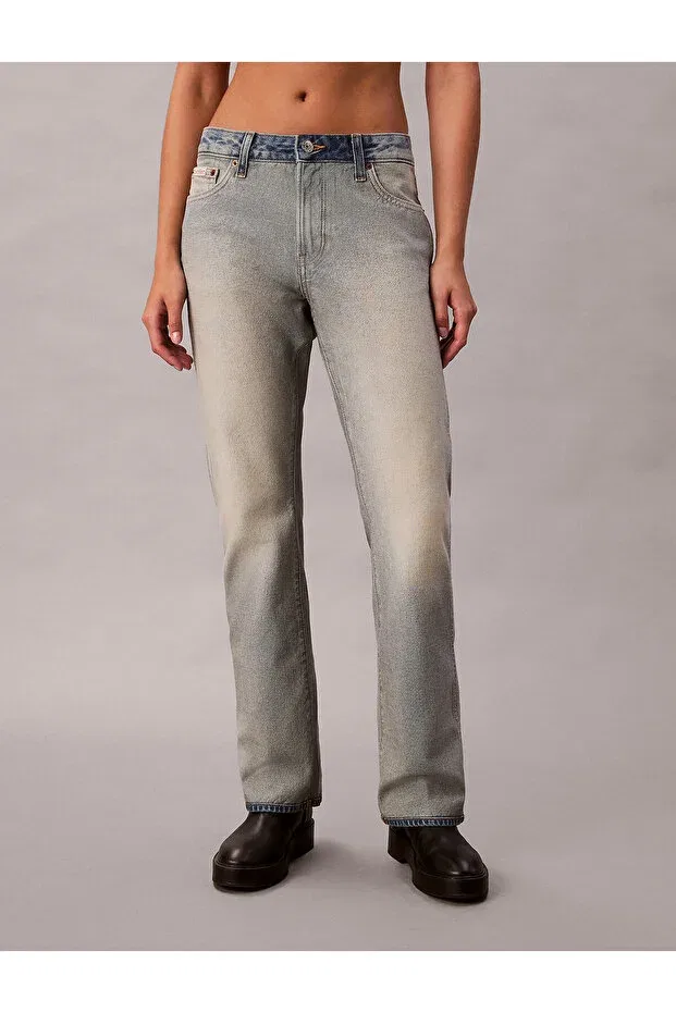 Женские свободные джинсы с широкой штаниной Calvin Klein, Blue