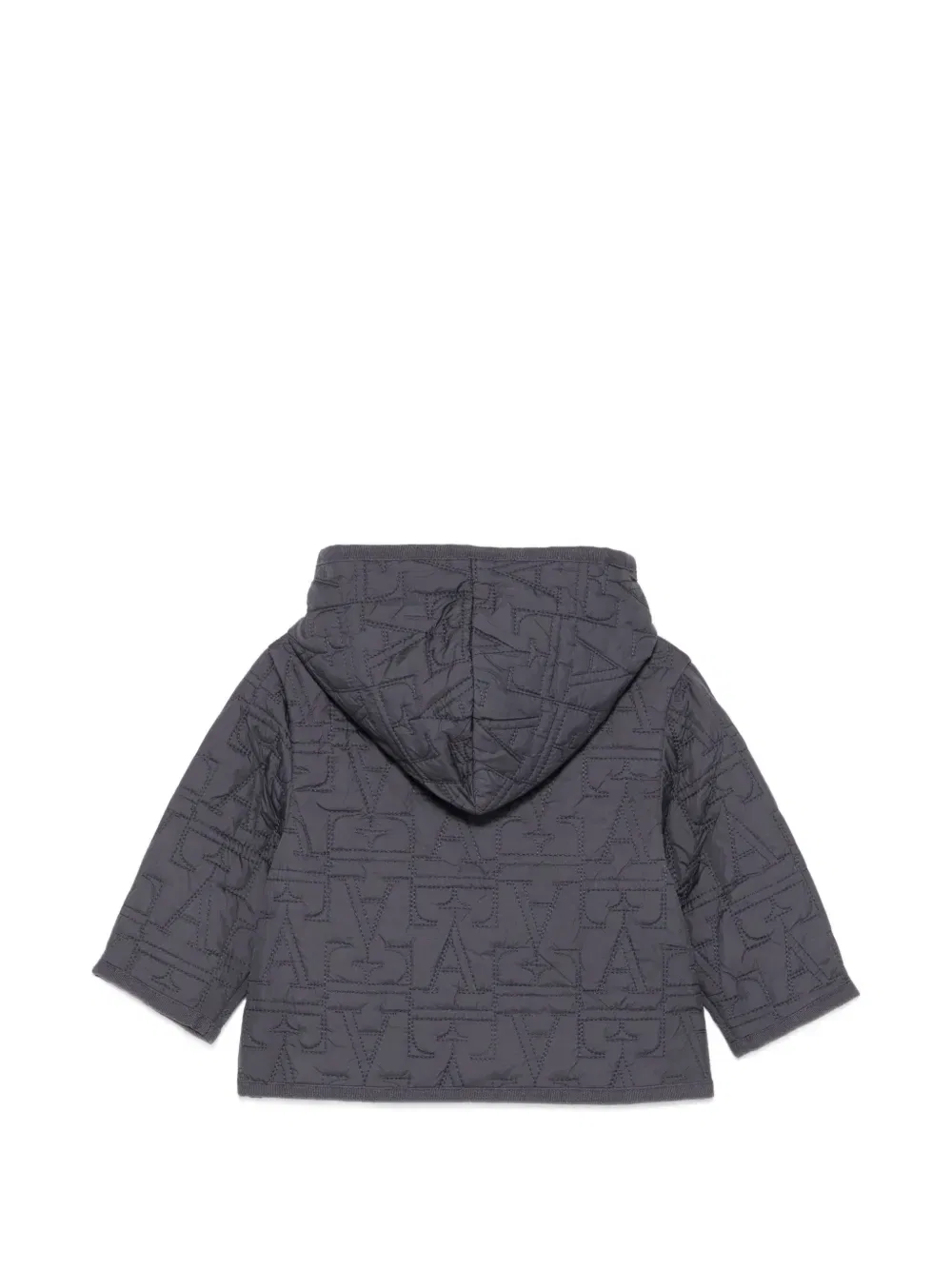 Стеганая куртка с капюшоном и логотипом Emporio Armani Kids, синий — фото 2