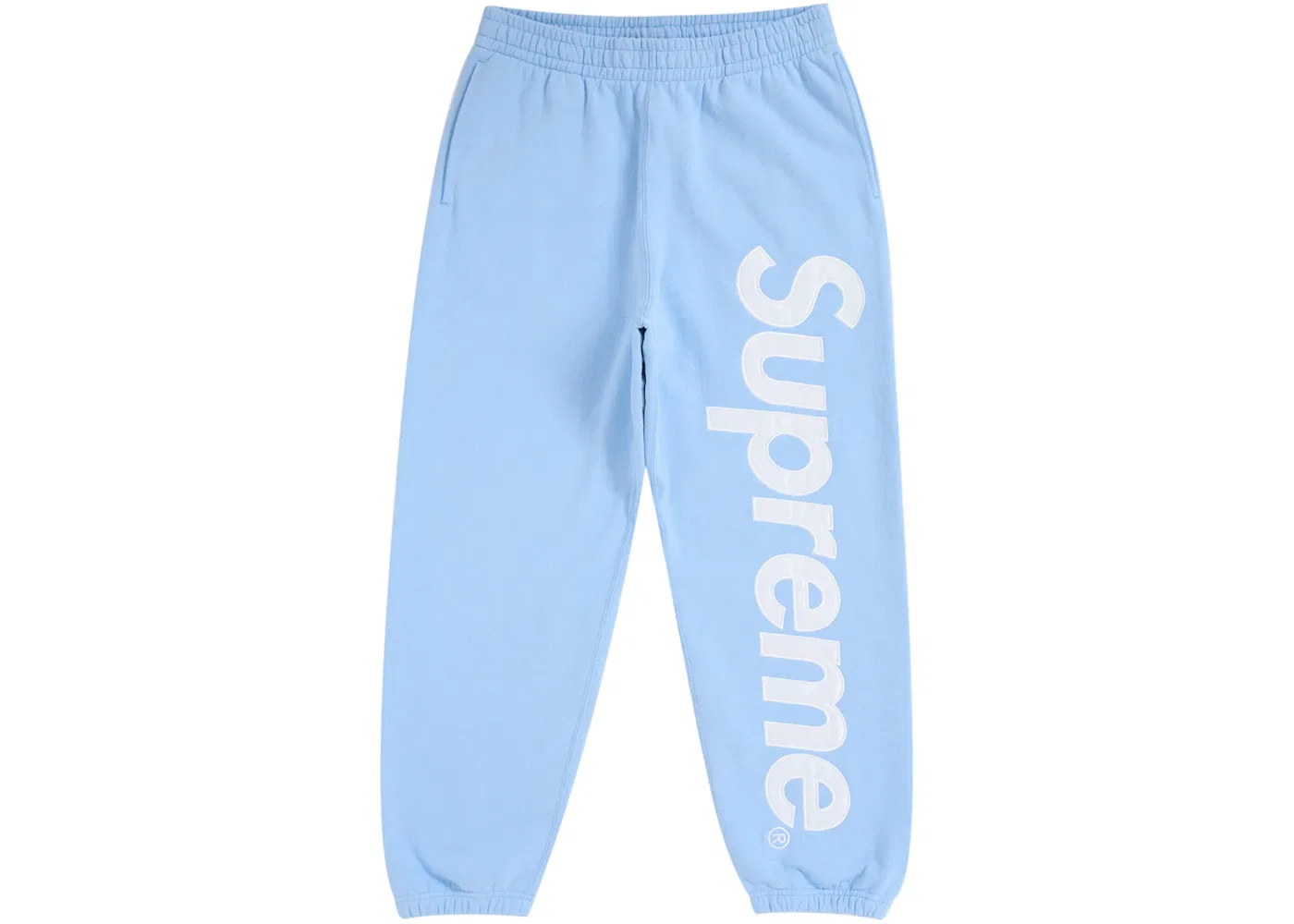 Мужские спортивные штаны с аппликацией из атласа Sweatpant (FW24) Supreme, Light Blue