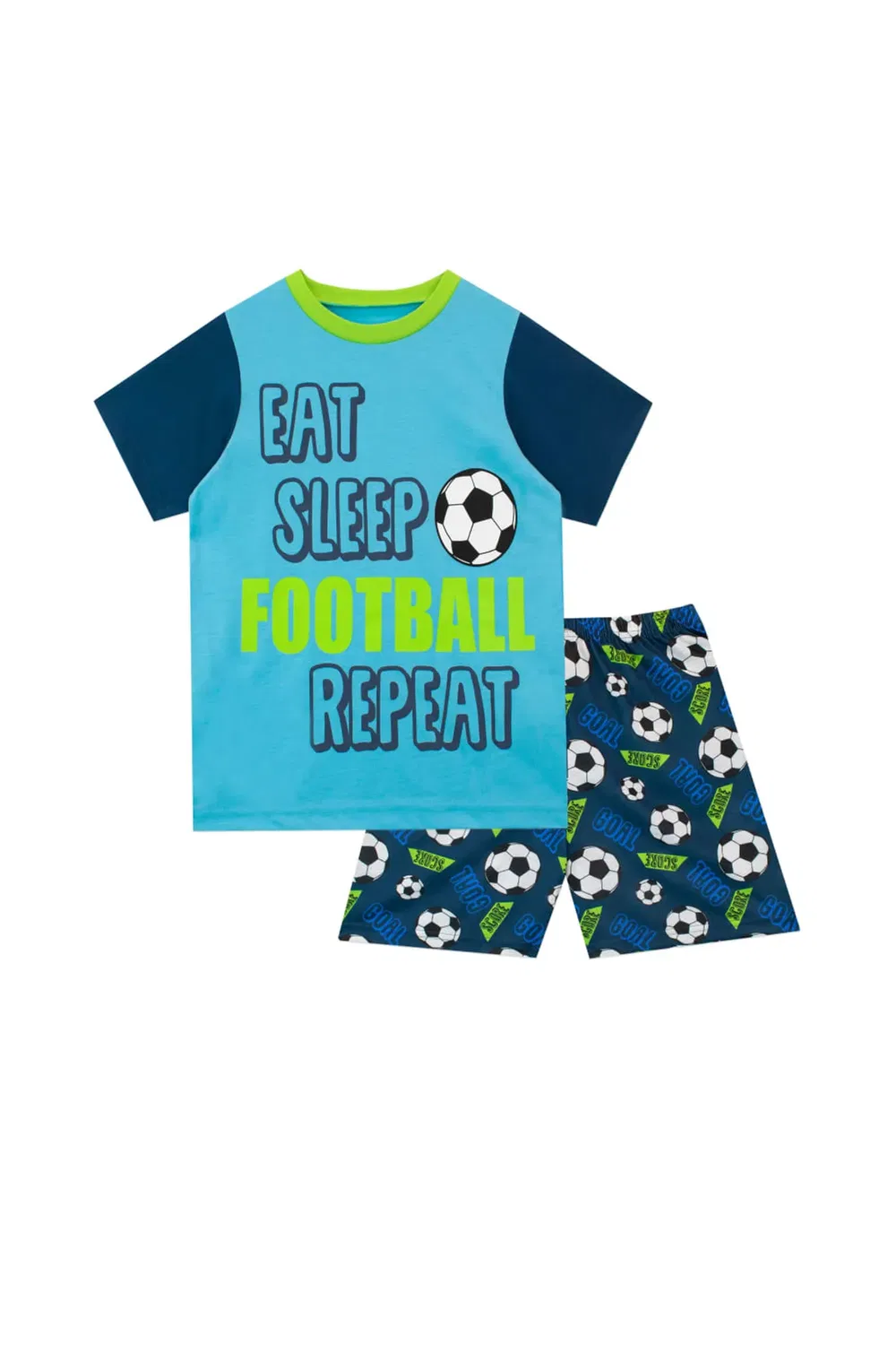 Пижама с принтом Eat Sleep Football Harry Bear, Blue