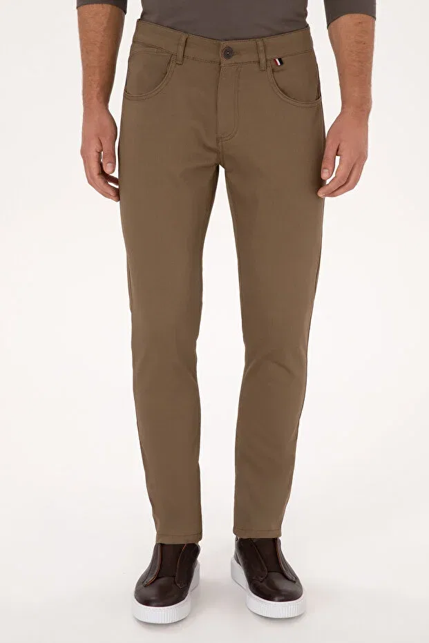 Мужские брюки-чинос из хлопка U.S. Polo Assn., Khaki — фото 2