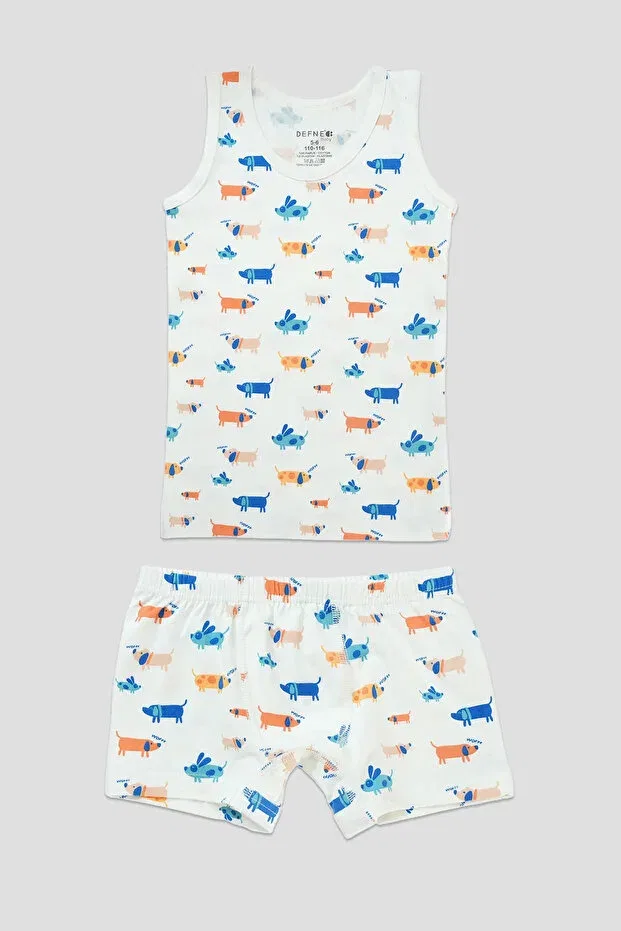 Детский комплект белья для мальчиков хлопковый с принтом Defne Baby, Colored — фото 2