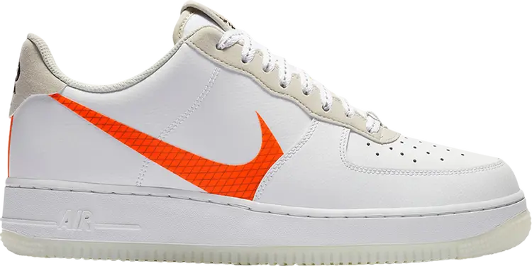 

Кроссовки Nike Air Force 1 Low 'Orange Swoosh', белый, Белый;серый, Кроссовки Nike Air Force 1 Low 'Orange Swoosh', белый