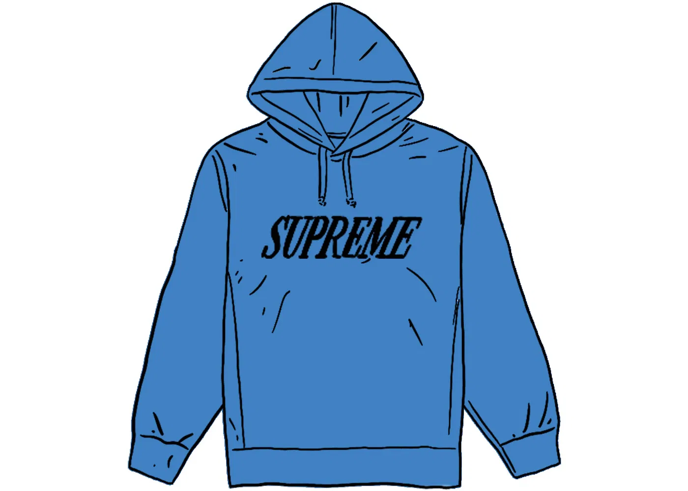 Мужской худи с принтом Crossover Hooded Sweatshirt Supreme, Pale Royal