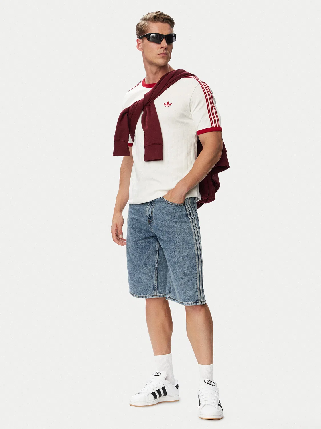 Мужские джинсовые шорты стандартного кроя Firebird Adicolo Adidas, синий — фото 2