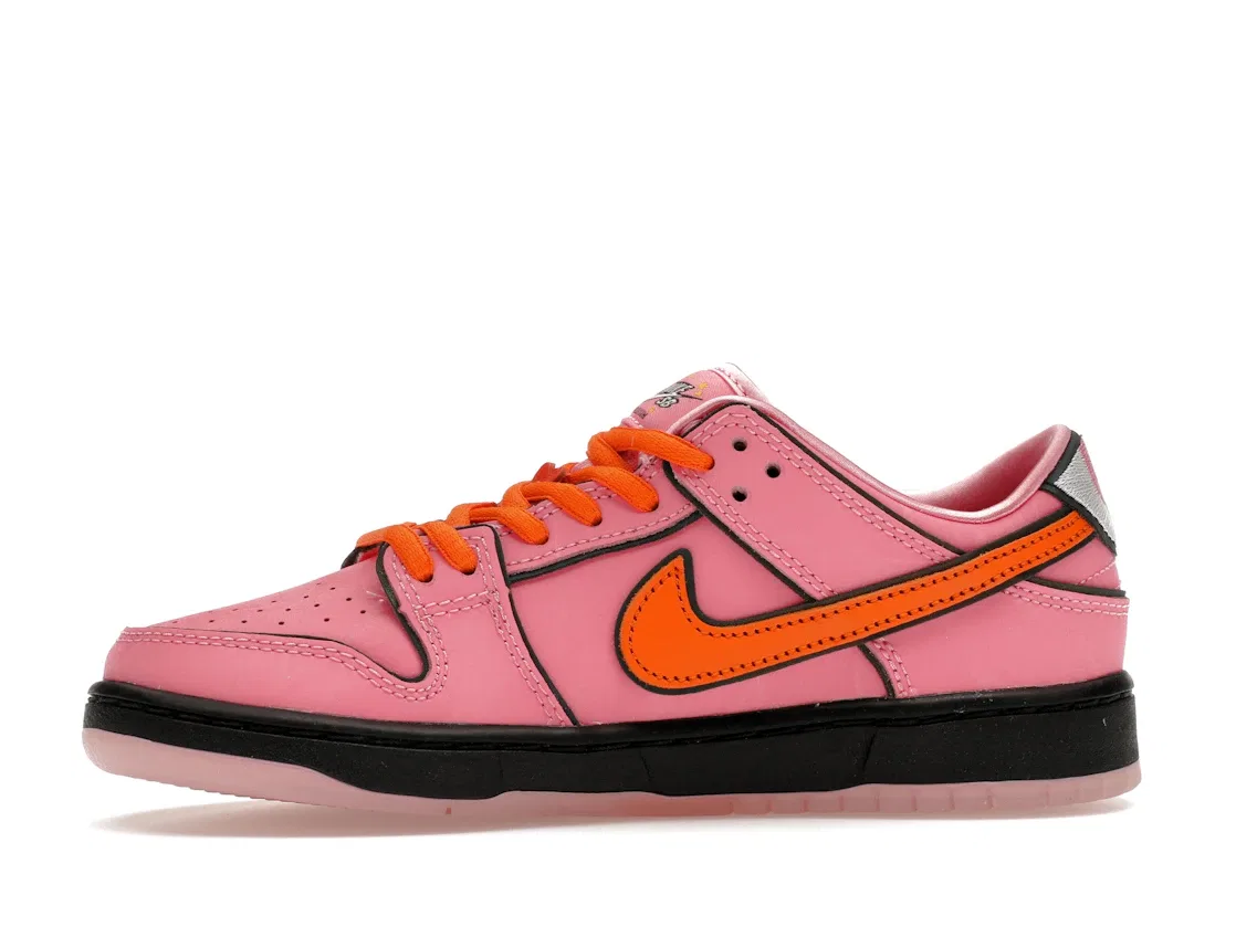 Детские кроссовки для девочек с принтом Nike SB Dunk Low The Powerpuff Girls Blossom (PS) Nike, Lotus Pink Digital Pink Medium Soft Pink — фото 3