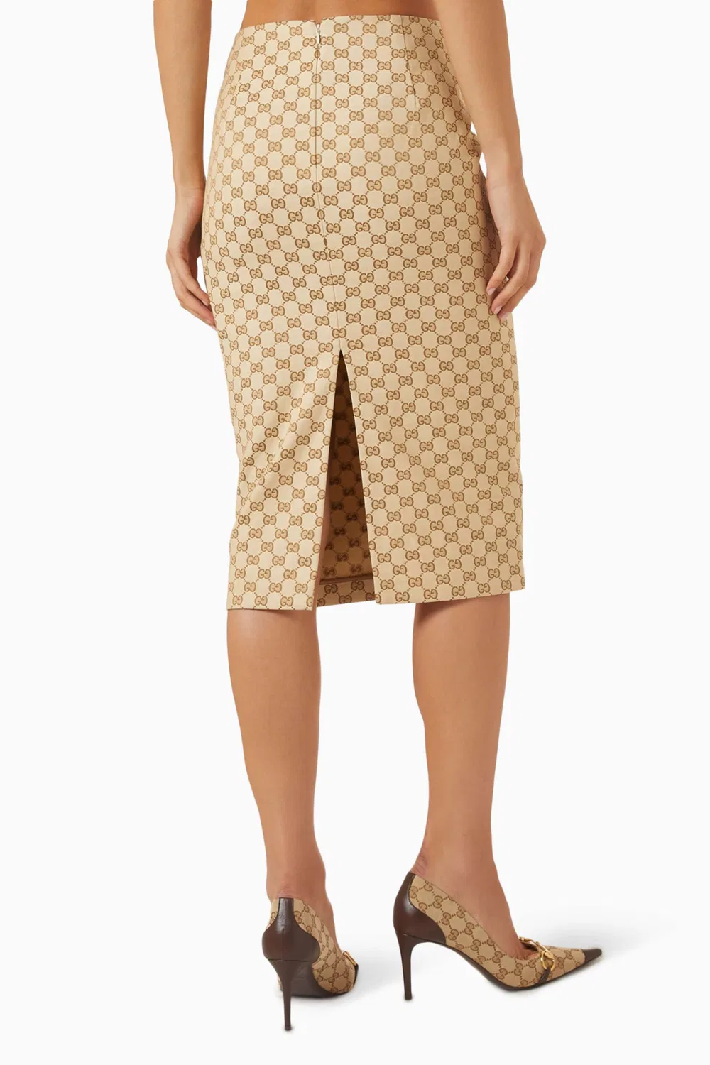 Юбка миди хлопковая GG Midi Skirt Gucci — фото 3