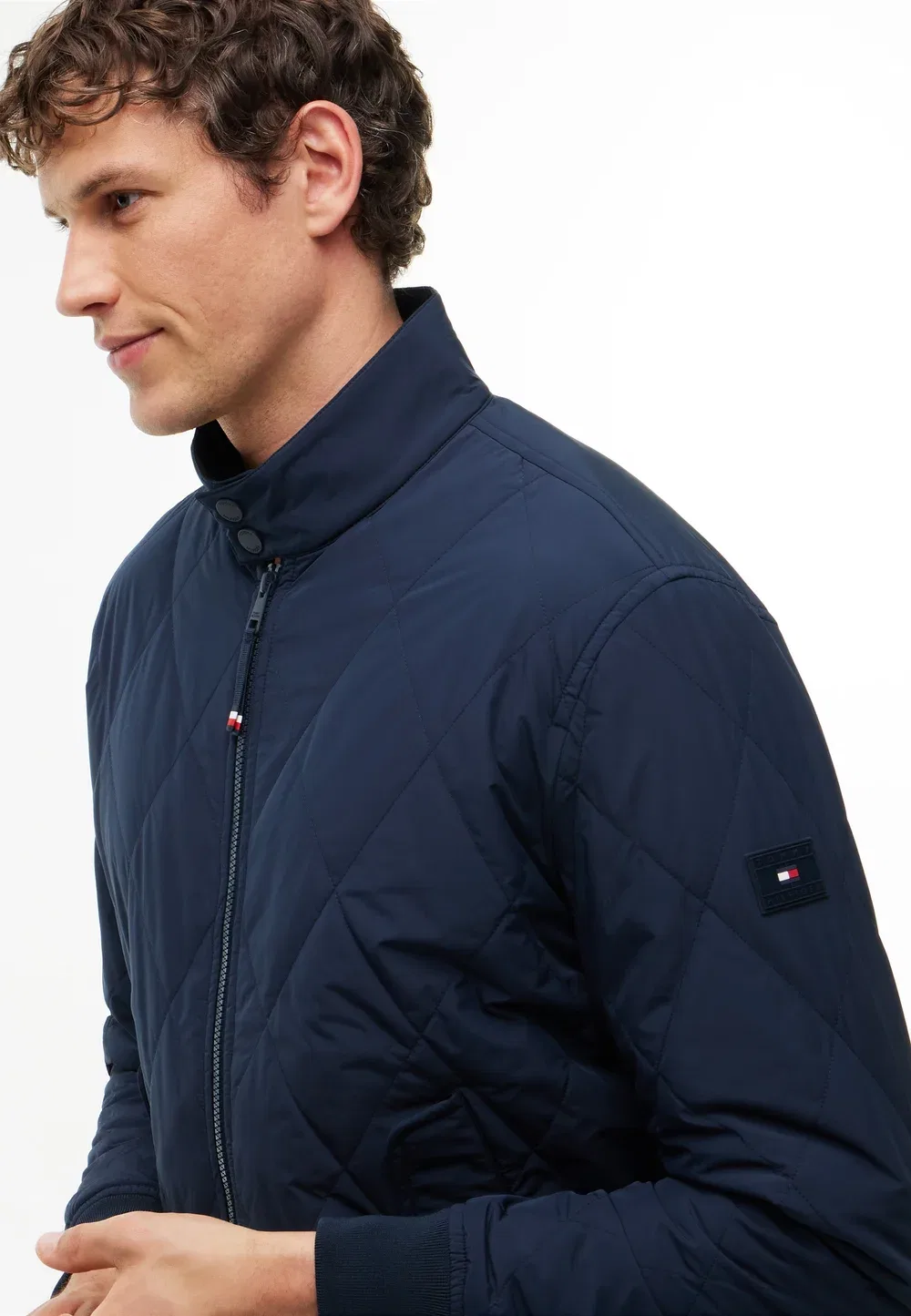 Складная стеганая куртка-бомбер в стиле харрингтон Tommy Hilfiger, Navy Blue — фото 4