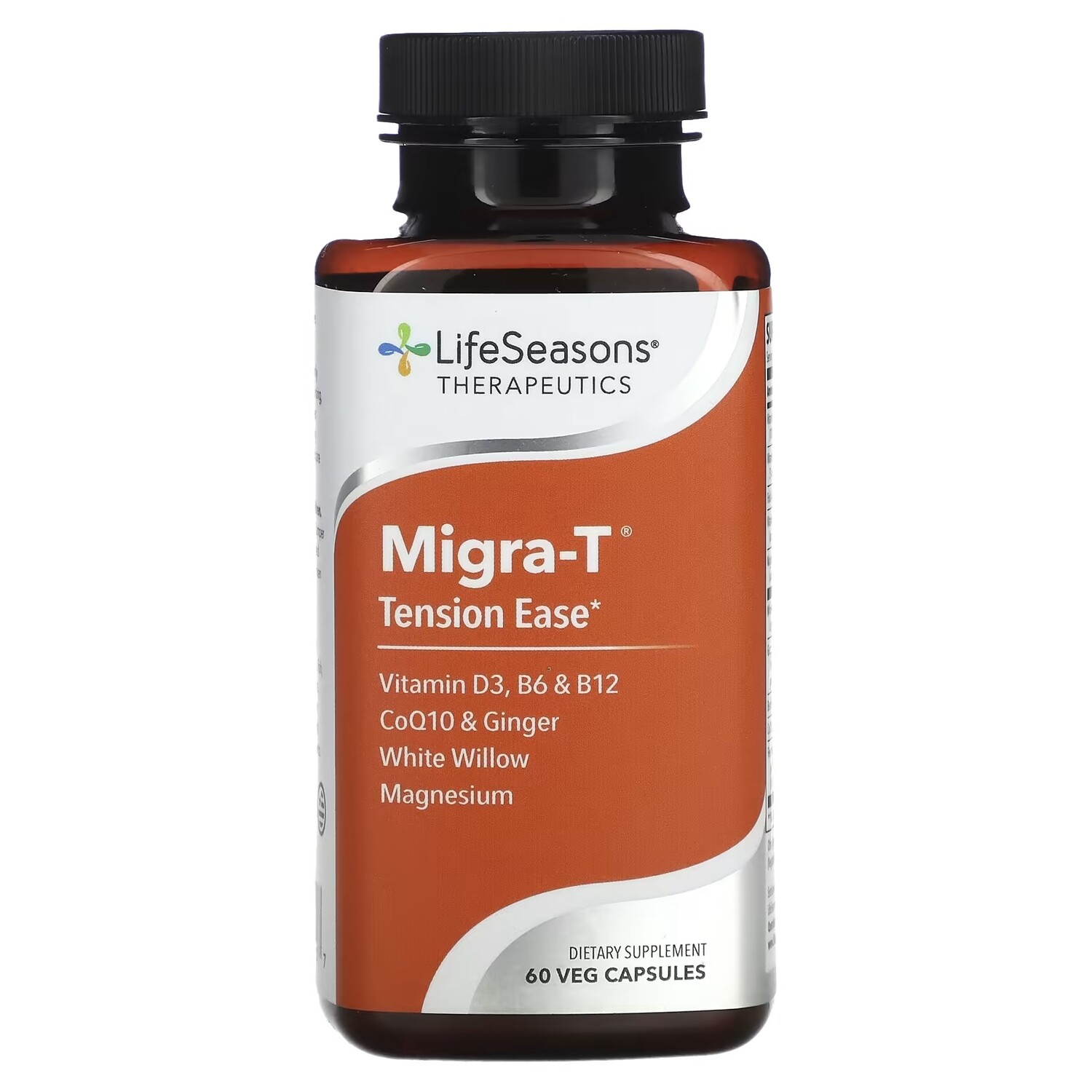 

Добавка LifeSeasons Migra-T Tension Ease, 60 вегетарианских капсул