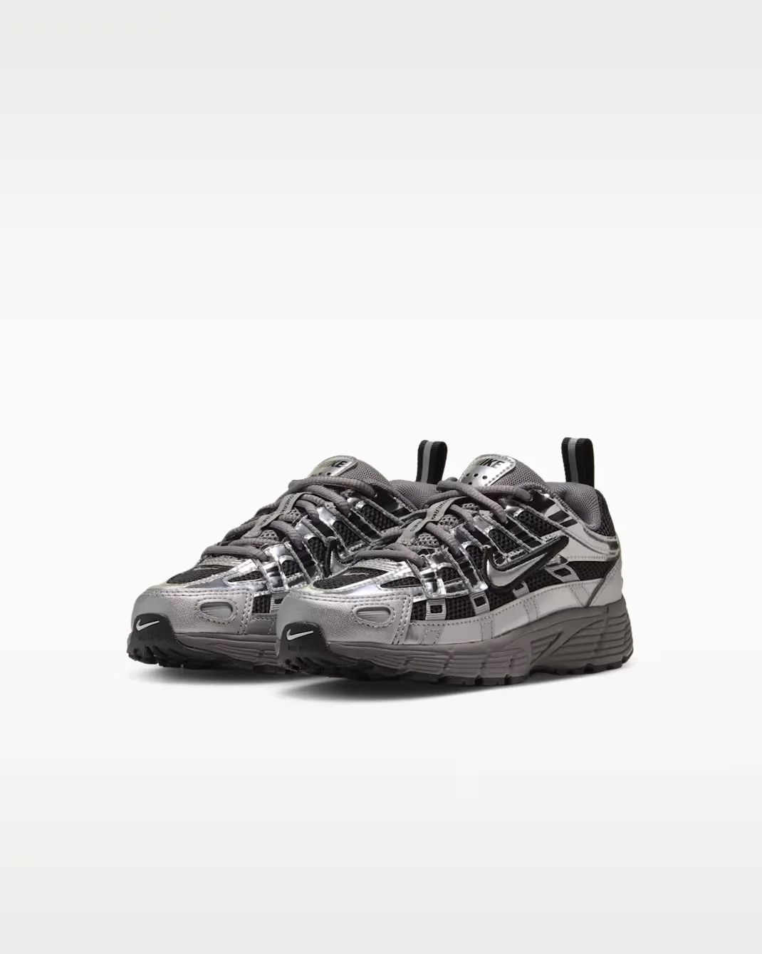 Кроссовки детские Nike P-6000, черный/серебристый — фото 4