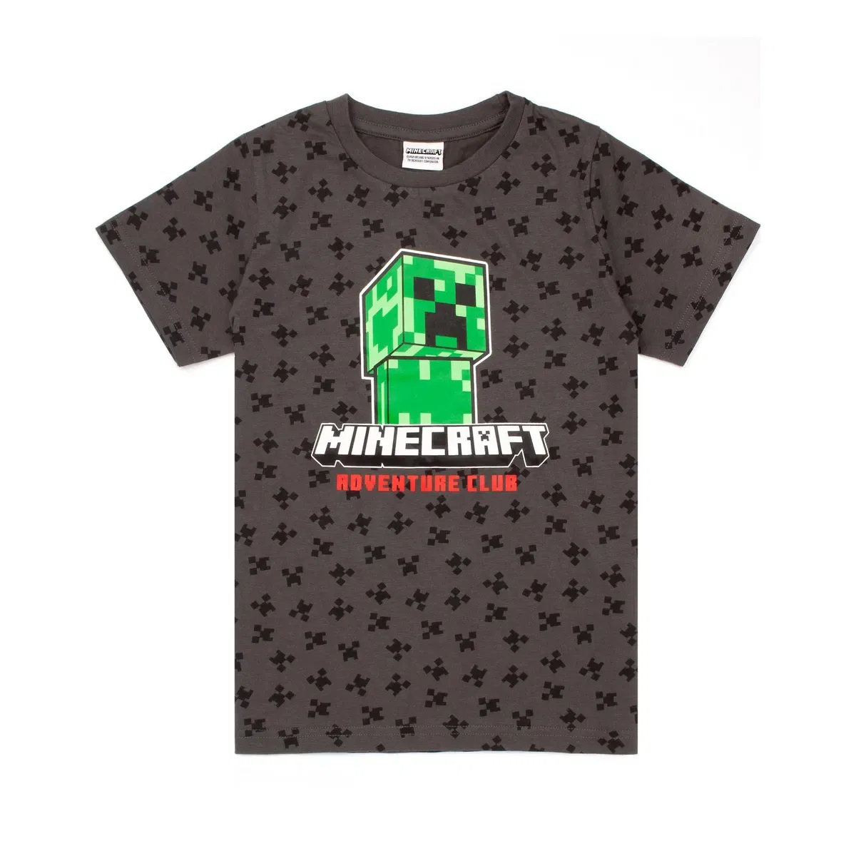 Детская футболка с принтом Creeper Minecraft, Grey