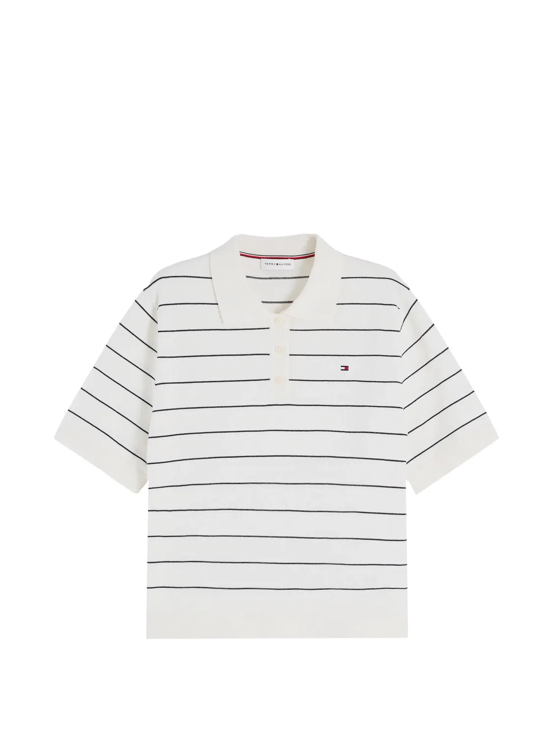 Поло в белую полоску Tommy Hilfiger, белый