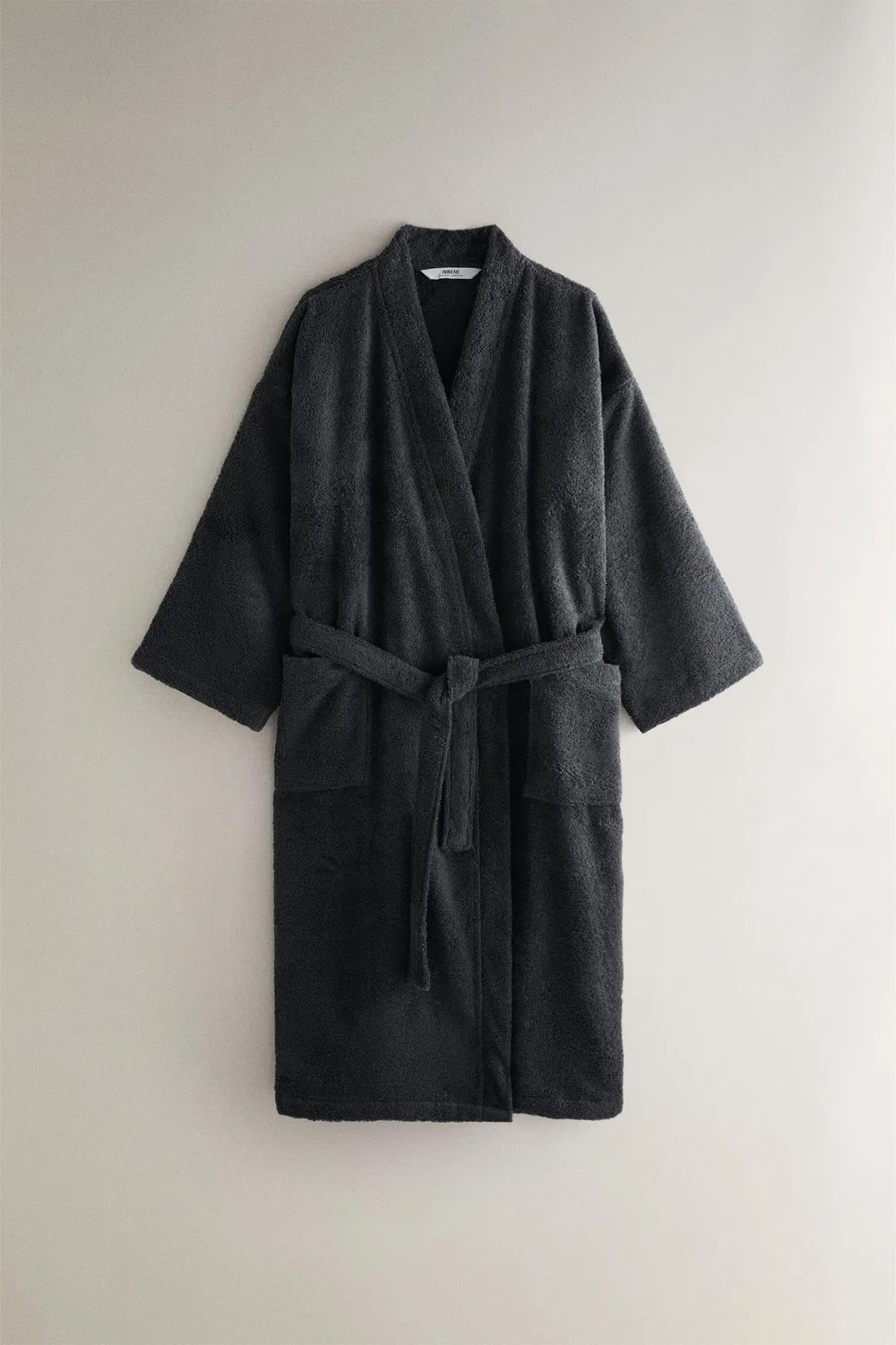 Высококачественный хлопковый банный халат (420 г/м²) ZARA, Anthracite grey