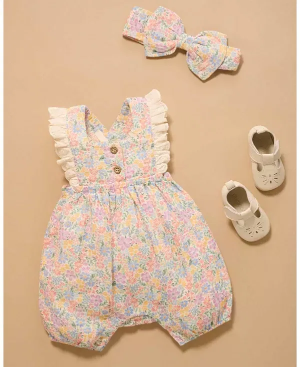 Детский ромпер для девочек хлопковый без рукавов Isabella Print Purebaby, Isabella Print — фото 4