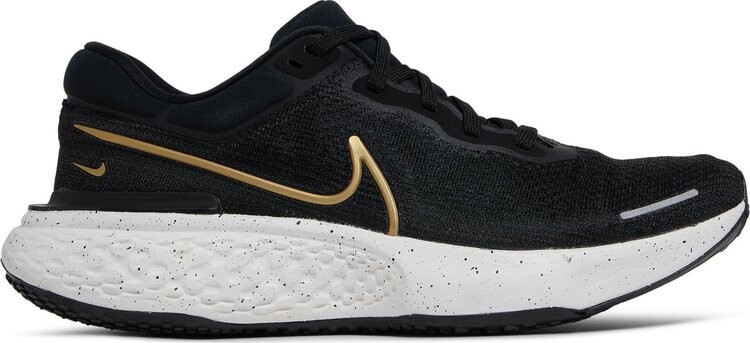 

Кроссовки Nike ZoomX Invincible Run Flyknit 'Black Metallic Gold', черный