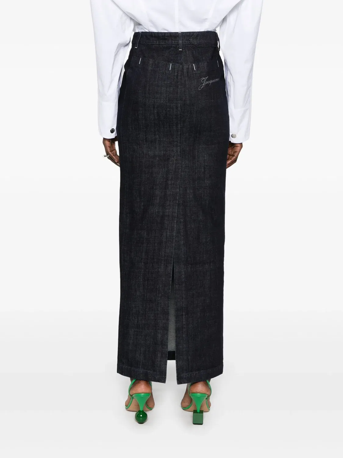 Jacquemus Прямая юбка синего цвета — фото 3