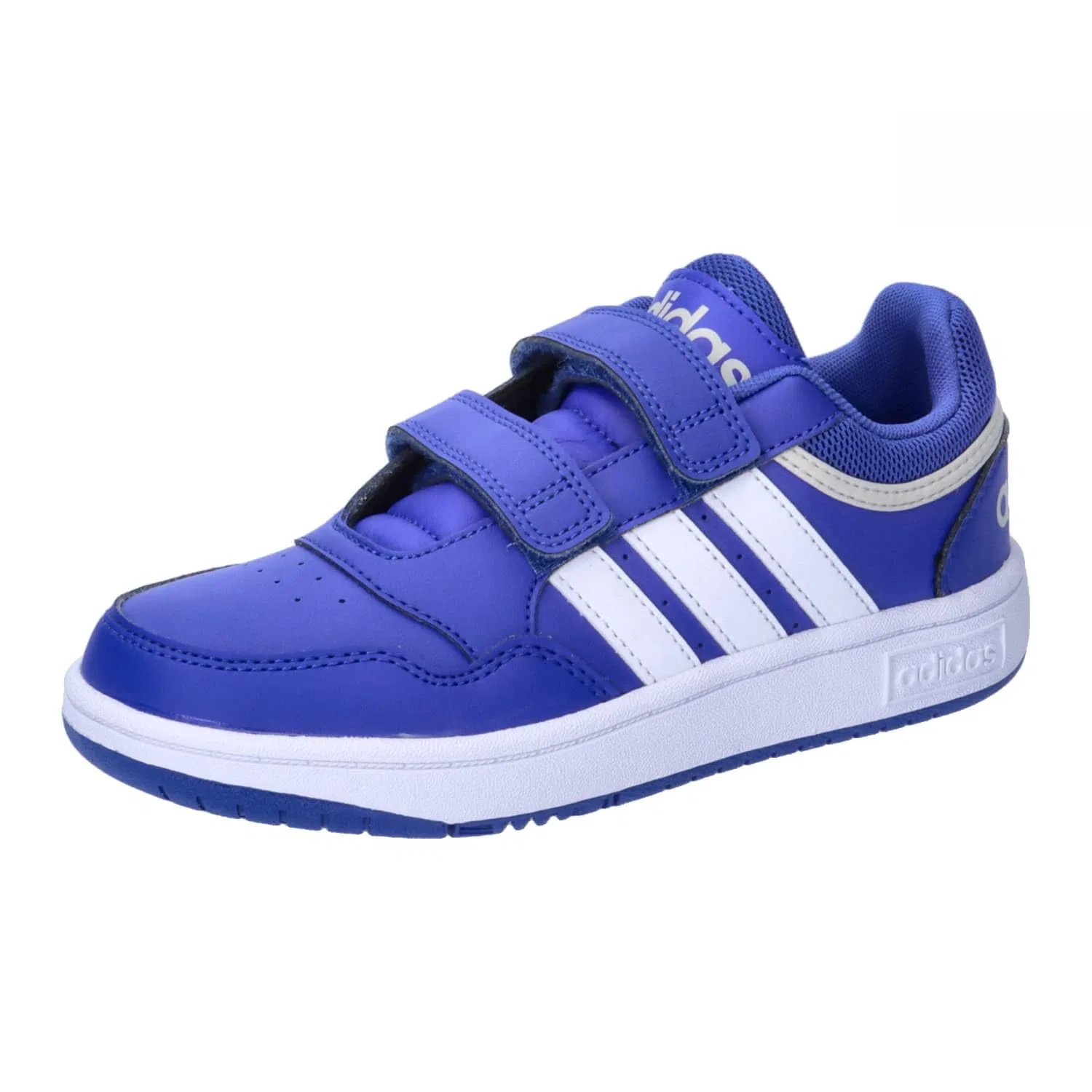 Детские кроссовки для мальчиков и девочек с липучкой Hoops Lifestyle Basketball Hook-and-loop Adidas, Team Royal Blue Cloud White Orbit Grey