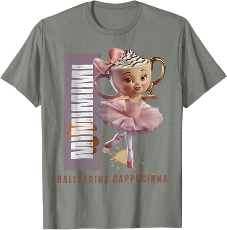 

Футболка Cappuccina Ballerina Gen Z, оливково-серый