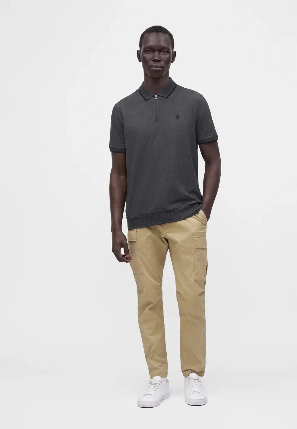 Рубашка-Поло с застежкой-молнией до середины груди Polo Ralph Lauren, Windsor Heather — фото 2