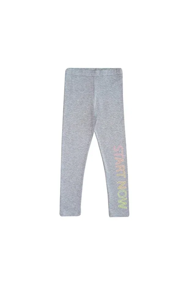 Детские леггинсы для девочек с принтом Start Now Lovetti, Gray 2