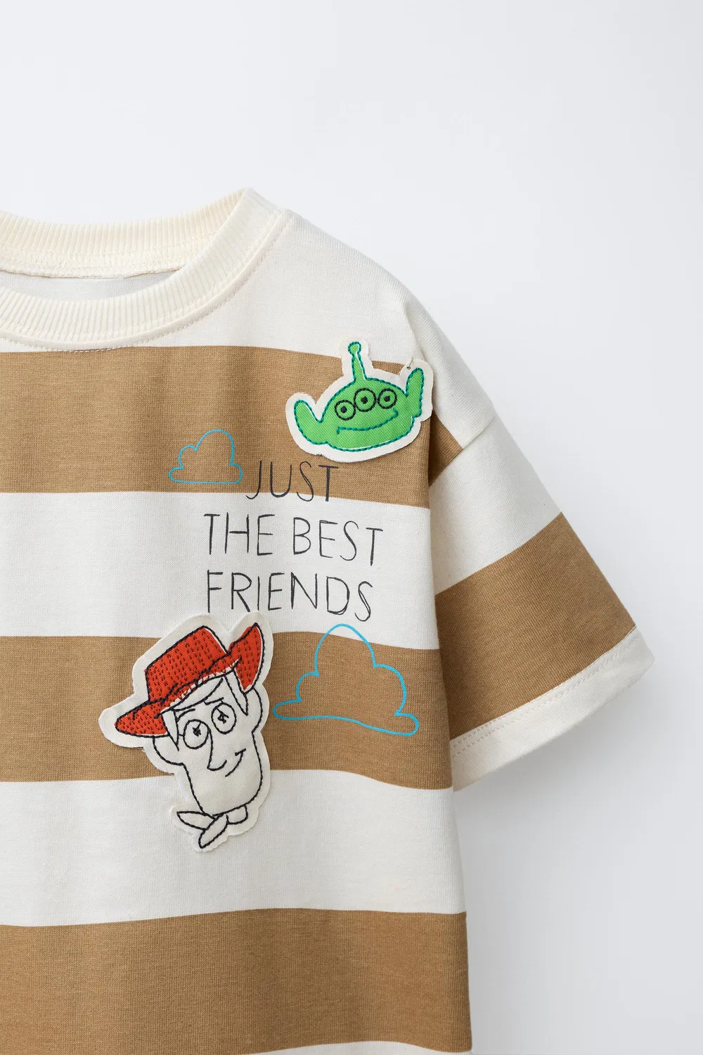 Футболка с полосатой нашивкой «История игрушек» Disney Pixar ZARA, Light Brown — фото 3